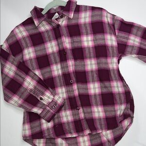 GAP Kids Plaid Shirt in Pink and Purple
